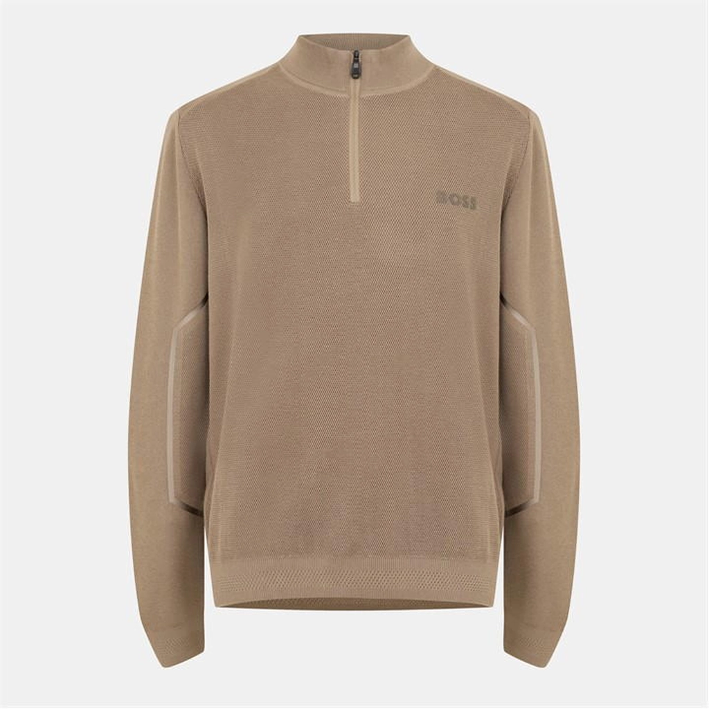 Hugo Boss Zip-Neck Sweater - Green